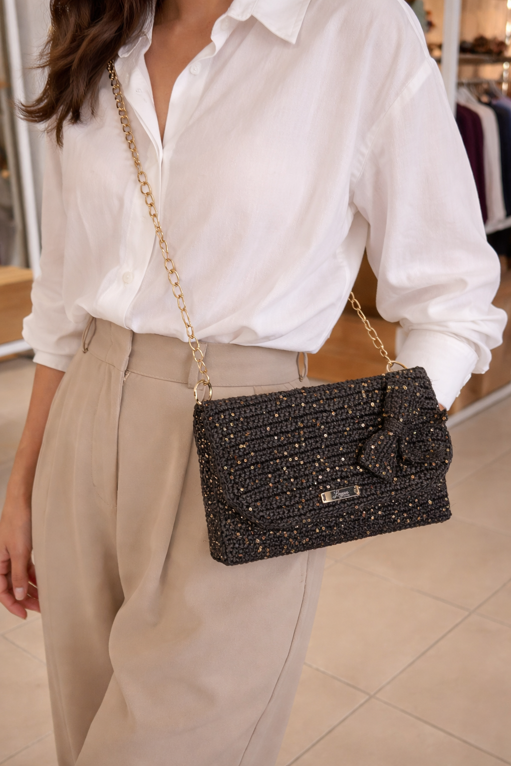 Fiyonklu förtfoy çanta 